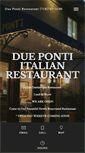 Mobile Screenshot of dueponti-ristorante.com