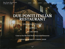 Tablet Screenshot of dueponti-ristorante.com